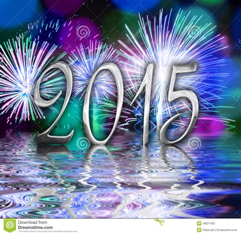 2015, blue fireworks stock photo. Image of silver, festive - 46621450