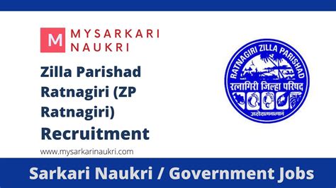 ZP Ratnagiri Recruitment 2024 zpratnagiri.gov.in ZP Ratnagiri Jobs