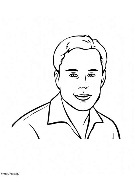 Young Elon Musk coloring page