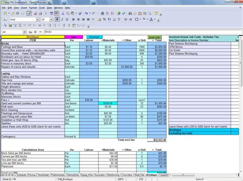 General Contractor Estimating Spreadsheet Spreadsheet Downloa general contractor estimating ...