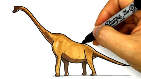 공룡 그리기 - 브라키오사우루스 그리기 How to draw Brachiosaurus / Dinosaurs Drawing Tutorial [노란연필] - YouTube