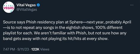 Phish rumor - Las Vegas Sphere April 8 nights : r/phish