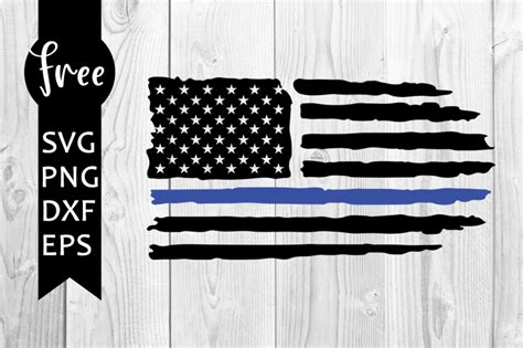 American flag svg free, blue line svg, police svg, instant download, silhouette cameo, shirt ...