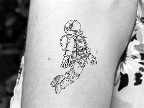 Astronaut Temporary Tattoo / space man tattoo