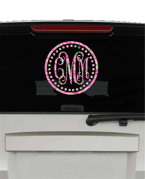 Monogram Car Decal Monogram Decal Car Decal Car Decal Monogram Stickers ...