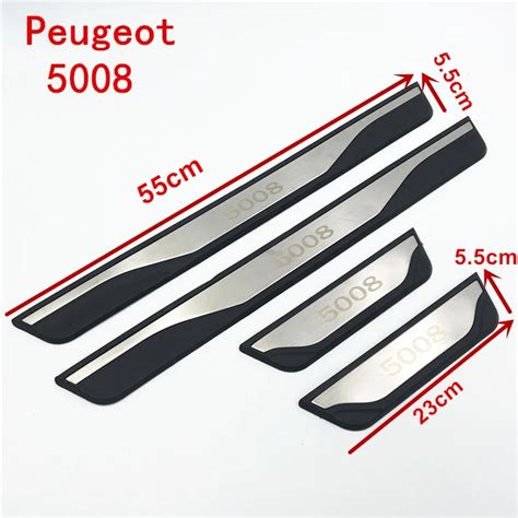 for peugeot 5008 accessories 2017 2018 2019 suv gt Door Sill Scuff ...