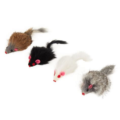 Whisker City® Furry Mice Cat Toys - 4 Pack | cat Plush, Balls & Mice ...