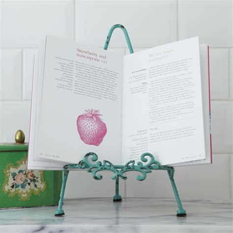 Turquoise Recipe Book Holder | new arrivals | rigby & mac | Recipe book holders, Book holders ...