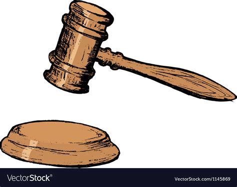 Court gavel Royalty Free Vector Image - VectorStock