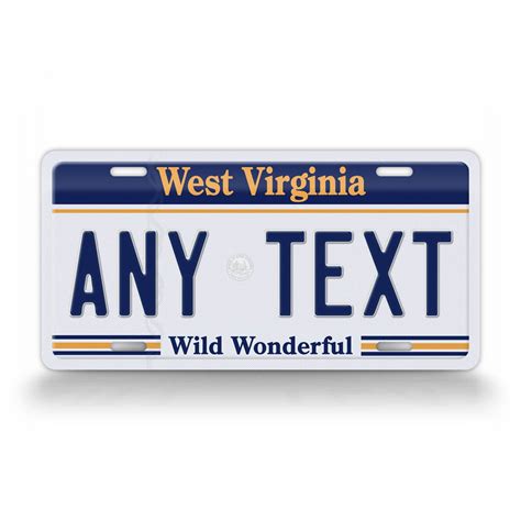 Personalized West Virginia Custom License Plate – SignsAndTagsOnline