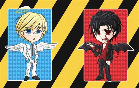 CHIBI Bookmark Angel and Devil by eonlegend on DeviantArt