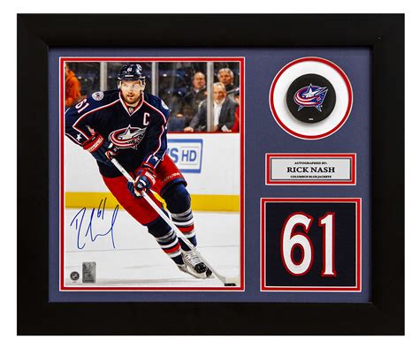 Rick Nash Columbus Blue Jackets Signed Franchise Jersey Number 24x20 ...