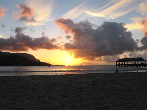 Hanalei pier at sunset. Favorite place on earth!