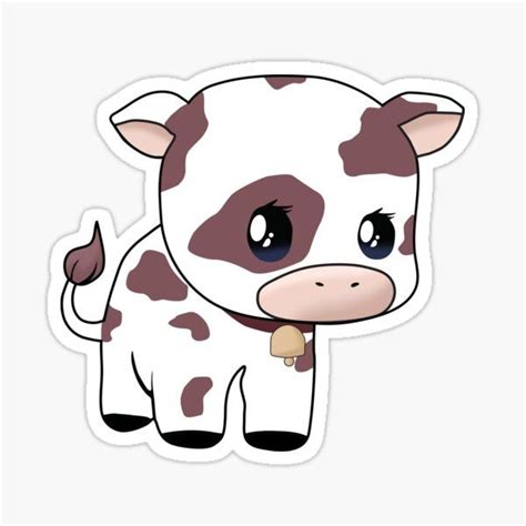 "Vacas Kawaii - Chibi Cow" Sticker for Sale by CoolSkin | Baby cartoon ...