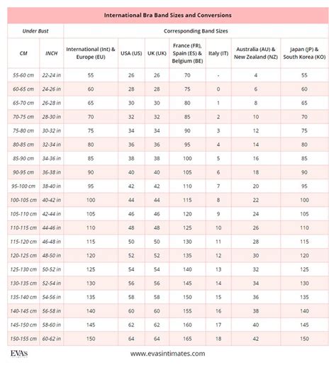 Bra Size Charts and Conversions - Accurate Guide with Images | Bra size charts, Bra sizes, Bra ...