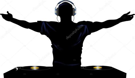 DJ and record decks ⬇ Vector Image by © elaineitalia | Vector Stock 7926152