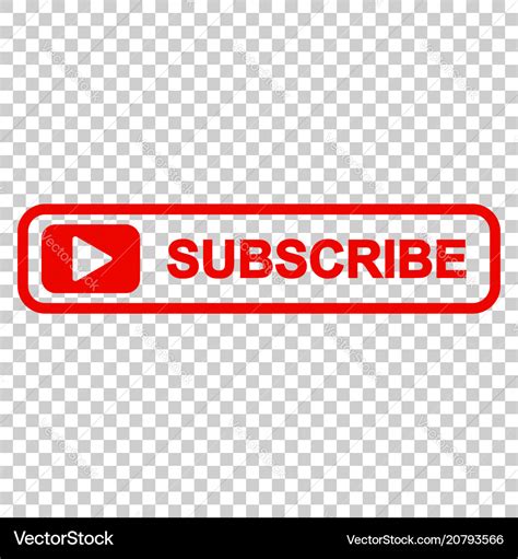 Subscribe button icon on isolated transparent Vector Image