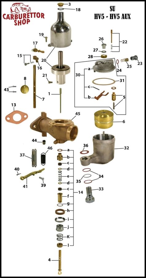 AUC339 SU Carburetor Parts