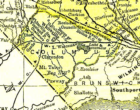 Map of Columbus County, NC - 1895