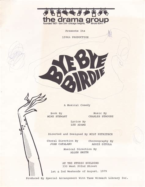 Bye Bye Birdie 1979 (Musical) — The Drama Group