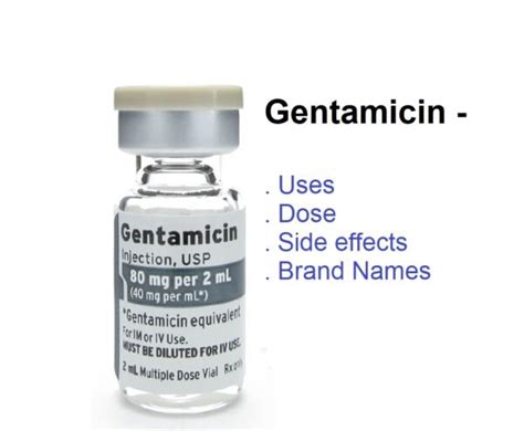 Gentamicin (Garamycin) - Uses, Dose, Side effects, MOA, Brands