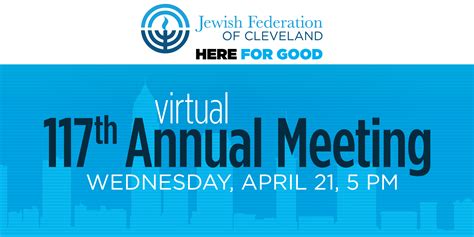 Jewish Federation of Cleveland: 117th Annual Meeting of the Jewish Federation of Cleveland Set ...