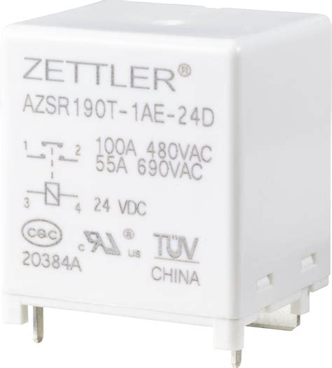 Zettler Electronics Zettler electronics Power relay 24 V DC 100 A 1 maker 1 pc(s) | Conrad.com