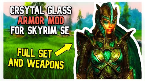 Skyrim SE Mod - Crystal Glass - Armor Full Set (PS4/XBOX1) - YouTube