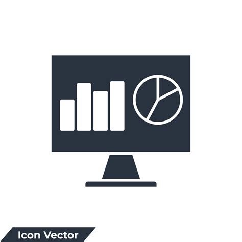 monitoring icon logo vector illustration. Dashboard admin symbol template for graphic and web ...