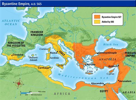 Map of the Byzantine Empire