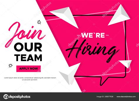 Join Our team banner design. Work poster. Vacancy background. Creative recruitment Stock Vector ...