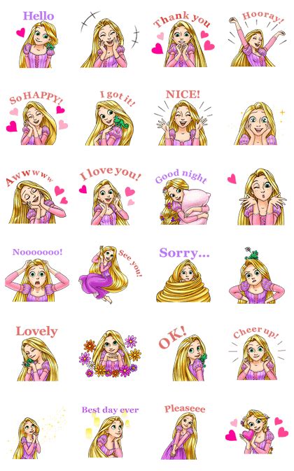 Tangled – Animated Sticker for LINE, WhatsApp, Telegram — Android, iPhone iOS