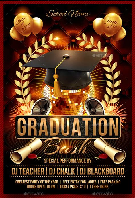 FREE 17+ Graduation Flyer Designs in MS Word | PSD | AI | InDesign | MS ...