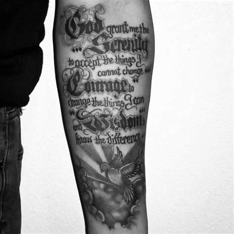 50 Serenity Prayer Tattoo Designs for Men [2023 Guide]