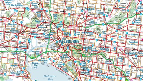 Melbourne and Region City and Suburbs Road Map - Hema