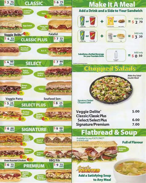 Subway catering menu prices canada – Search – Bovenmen Shop