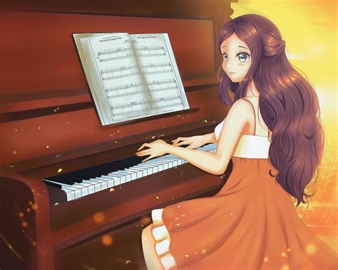 Pin by Sharon Ang on 钢琴卡通 | Piano girl, Piano anime, Drawing piano