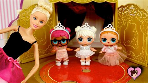 Barbie Ballerina LOL Surprise Dolls First Ballet Recital Toy Video ...