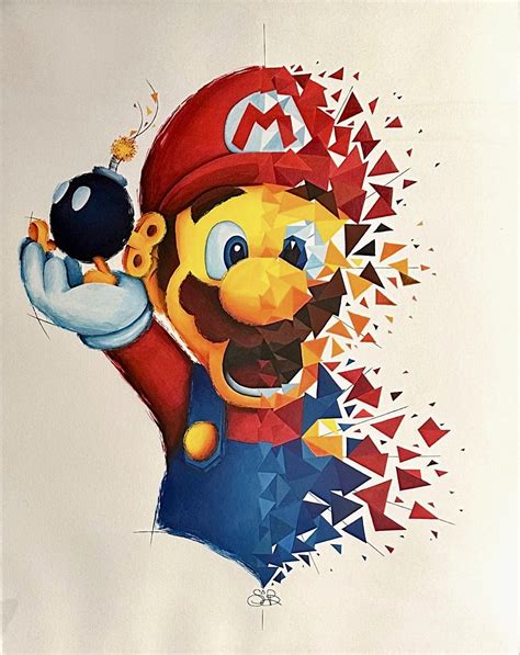 Mario Bob-omb by Sabrina Beretta, 2023 | Painting | Artsper