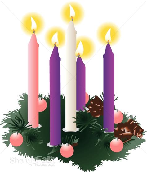 Christmas Clipart Christmas Candles | Advent Clipart