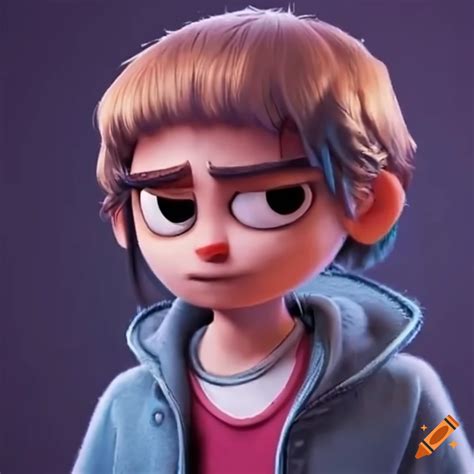 Scott pilgrim in pixar-style animation on Craiyon