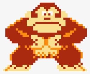 Donkey Kong - Donkey Kong Pixel Art Minecraft - 510x330 PNG Download - PNGkit