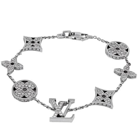 LOUIS VUITTON Logo Design Diamond Bracelet at 1stDibs | louis vuitton diamond bracelet, lv ...
