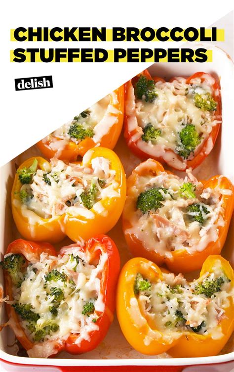Chicken Broccoli Stuffed Peppers = The Perfect Dinner | Recipe | Stuffed peppers, Peppers ...