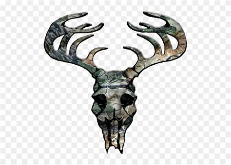 Free White Tailed Deer Clipart - Camo Deer Skull Tattoo - Free ...