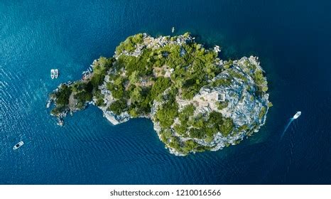 Drone View Fannette Island Emerald Bay Stock Photo 1210016566 | Shutterstock