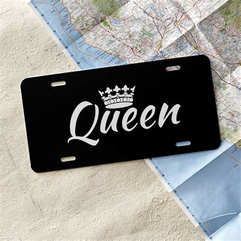 Custom Car License Plate - Queen Crown | Zazzle | Custom license plate ...