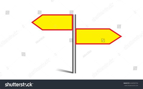 Direction Road Signs Template Text On Stock Vector (Royalty Free ...