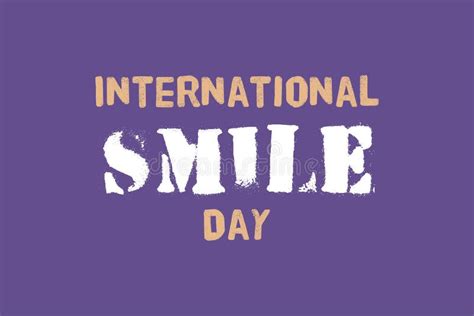 International Smile Day Typography Vector Design.Â Stock Vector - Illustration of concept ...