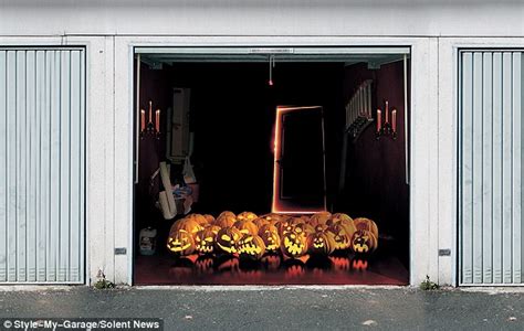 Halloween 2011: Spooky 3-D garage door covers by Thomas Sassenbach | Daily Mail Online